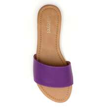 Women's Slide Sandals Fashion Open Toe With Cushioned Footbed Slippers For Beach HONEY-1 - Purple - View 7
