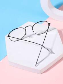 1 副青少年 12-14 岁金属休闲圆框返校时尚眼镜适合日常阅读和校园生活服装搭配使用 - 彩色 - 查看 6