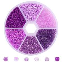 3900 piezas de cuentas de arroz de vidrio de 2mm - Kit de joyería DIY de 6 colores con caja de almacenamiento, materiales de cuentas artesanales para regalos de amistad y accesorios creativos