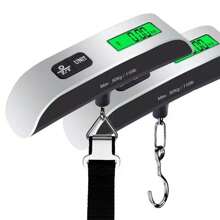 110lb/50kg Portable Scale Digital LCD Display Electronic Luggage Hanging Suitcase Travel Weighs Baggage Bag Weight Balance Tool