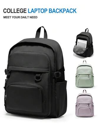24L 学校女孩男孩背包美观轻便旅行背包大号笔记本电脑背包适合 14-15.6 英寸笔记本电脑简约可爱背包适合女孩男孩防水大学高中书包女孩背包尼龙防水适合大学旅行露营适合学生送给女孩的礼物女孩礼物多种颜色可选