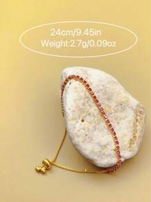 1pc Fashionable Party Rhinestone Push-Pull Bracelet, Multilcolor Sparkling Bracelet For Women, Suitable For Daily Wear, Party, Holiday Jewelry Gift