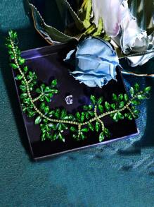 1 Stück eleganter, luxuriöser Kristall-Brautschmuck, modische Tiara-Dekoration für Hochzeitsbräute & Brautjungfern