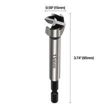 1 件 6-40 毫米 Forstner 木工工具孔锯铰链钻孔钻头 1/4 英寸（6.35 毫米）六角柄高碳钢刀具