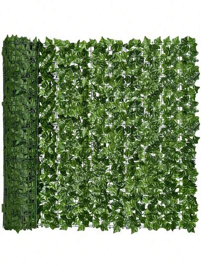 300cm*100cm cerca verde simulando hojas balcón patio decoración planta ratán plástico simulando plantas verdes adecuado festival boda múltiples escenas navidad Christmas cerca verde navideña decoración moderna patio jardín sala, decoración de hoja de vid de hiedra falsa para decoración exterior del jardín, decoración de habitaciones, decoración estética de habitaciones, decoración de la casa,paredes falsas,plantas aritificlaes,follaje artificial para pared.