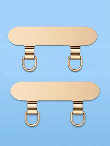 手机挂绳不锈钢夹双耳金属垫片挂绳固定细背片防丢结实连接件