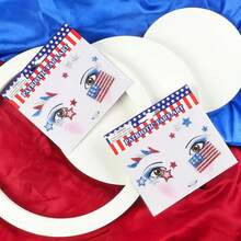 2 Sheets USA & Stars Glitter Face Tattoo Jewelry, 4th Of July Celebration Face Gems With Assorted Designs, Red Blue Glitter In Independence Day, Parades, Parties & More (Style3) - 樣式1 - 查看 11