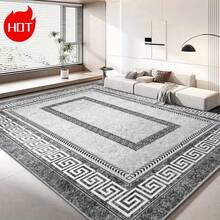 [1pc] Modern Minimalist Abstract Area Rug, High-Low Texture Bohemian Design, Lightweight, Non-Slip, Washable, Suitable For Bedroom, Living Room, Hallway, Entryway, Home Decor. Material: Crystal Velvet, 850g/㎡ Density, Dotted Backing, 5mm Thickness Entryway Decor Bathroom Kitchen Decor - Multicolor - View 22