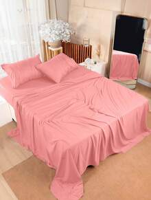 Premium Percal Flex Fitted Sheet - LC - Rosa - Ver 2