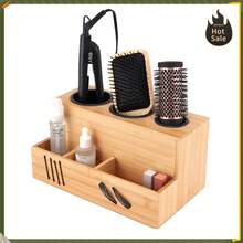 Bucket Tool Organizer, Khaki,Bamboo Hair Tools Organizer