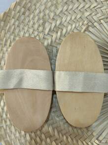 1pc/2pcs Strong Exfoliating Body Brush, Soft-Bristle Anti-Slip Wooden Dry Brush For Body Exfoliation, Suitable For Wet Or Dry Exfoliating, Deep Cleansing (Wooden Color May Vary Slightly)