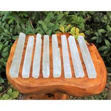 5 varitas de selenita, GRANDES de 8" de de selenita natural en bruto, para Reiki, Chakras - 1 - Ver 3