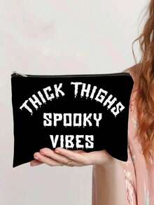 Dice Bag - Bag Of Holding Gifts - D And D Dice Pouch,Back To School,Goth Makeup Bag - Thick Thighs Spooky Vibes Makeup Bag - Gothic Clutch Bag - Grab Bag - Black Goth Makeup Brush Bag - Goth Zip Up Makeup Bag,Satan Is My Sugar Daddy - Goth Makeup Cosmetic Accessory Pouch - Black Gothic Makeup Bag,Everything Is Just Dandy - Keep Calm Makeup Cosmetic Accessory Pouch,Travel Essentials For Vacation Summer Holiday Back To School School Stuff Bag For School Wash Bag Travel - Multicolor - View 5