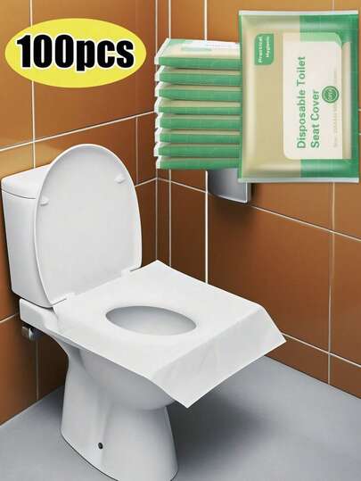 Cubiertas desechables y biodegradables para asiento de inodoro, forros portátiles para viajes, adecuados para entrenamiento de ir al baño para adultos, avión, viaje por carretera, camping, hotel, temporada de regreso a la escuela