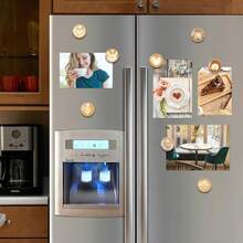 MORCART 16PCS Refrigerator Magnets, Latte Art Fridge Magnets Decoration For Locker Whiteboard Decorative Magnetic Board Cabinets Classroom Office Cubicle School - Multicolor - View 3