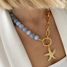 Collier de mode hip-hop de style bohème à chaîne épaisse, collier court multicouche pour femmes et jeunes filles. Pendentif de tortue et de coquillage de style bohème. Collier de perles créatives de coquillage pour les filles à la plage