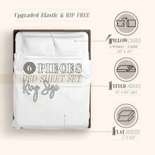 Delilah Polkadot 6-Piece Set, Fade & Wrinkle Resistant, 1500 Premium Hotel Quality Microfiber Deep Pocket Fitted Sheet Featuring Smart Pockets, Polkadot Sheet Set, King, Purple - 紫色 - 查看 5