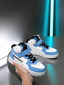 1 Paio di scarpe sportive alte per bambini, scarpe da skate nuove e migliorate, scarpe sportive casual, scarpe da corsa, versatili, alla moda e traspiranti, per ragazzi e ragazze