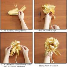 Hand Pull Bow, Gift Wrap Bow, Party Birthday Gift Wedding Ribbon Bow For Boxes Or Floral Decorations, Gift Holiday Decorations, Car Chair Decorations, Large Bow, Red Gift Bow, Fabulous Butterfly Flower Decorations For The Wedding Season, Easter Gift, Party, Birthday Gift, Wedding Ribbon Bow For Boxes Or Floral Decorations, Anniversary Gift Decoration