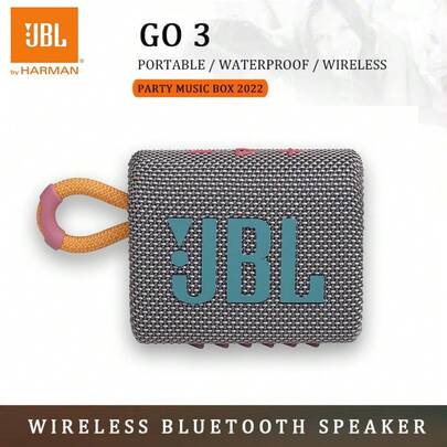  Altavoz Bluetooth JBL Go 3 con potentes subwoofers, sonido estéreo, para uso en exteriores, GO3 portátil y inalámbrico, original de JBL
