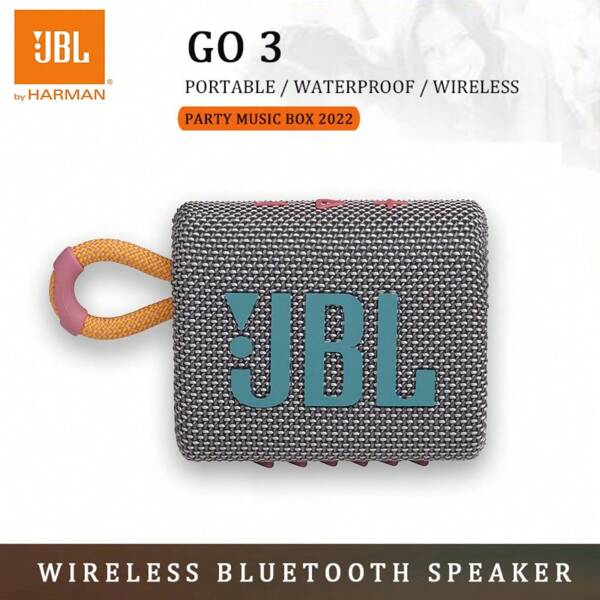 JBL JBL Go 3 Bluetooth Lautsprecher mit kraftvollem Bass Subwoofer, Stereoklang, für den Außenbereich, GO3 tragbarer mini kabelloser Lautsprecher, Original JBL