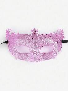 3PCS/2PCS/1PC Flat Head Gold Powder Venice Lace Mask, Ball Makeup Costume Mask Mask Eye Mask, Party Mask Eye Mask