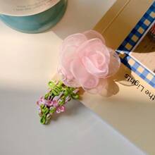 2 pezzi/1 paio di eleganti fermagli per capelli con fiori in pizzo, affascinanti fermagli per ciuffi laterali, bellissimi accessori per capelli per ragazze e donne, adatti per appuntamenti, regali di San Valentino, decorazioni di moda, accessori multifunzionali per uso quotidiano, delicati e diversi fermagli a forma di petali di ciliegio, adatti per essere indossati con centinaia di acconciature, adatti per l'uso quotidiano tutto l'anno, accessori estivi, viaggi, fermagli a pinza, fermagli per capelli, morsetti per capelli