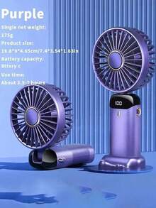 1pc Mini Handheld USB Fan, Unisex Summer Essential, Foldable 5-Blade Design With Lanyard And Stand, 5 Wind Speeds, Low Noise, Portable For Outdoor Travel, Beach, Sports, Office, School, Party,Spring Summer Picks,Brides Maid Gifts,Room,Bedroom Decor,Beach,Travel,For Men,For Women,Vacation,Cute Stuff - Multicolor - View 16