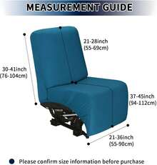 Additional Seat Cover For Reclining Couch Covers, Super Stretch Recliner Covers For Large Recliner, Reclining Sofa Slipcovers Furniture Protector For Kids Pets With Elastic Band, Peacock Blue - 藍色 - 查看 7