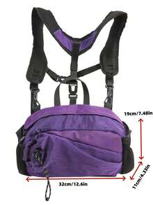 1pc Black/White/Purple Nylon Casual Crossbody Bag, Lightweight Tactical Outdoor Sports Waist Pack, Unisex Versatile Messenger Bag Suitable For Hiking, Cycling, Travel, Outdoor Activities, Great Gift For Boyfriend/Men Belt Bag For Men - Multicolor - View 10