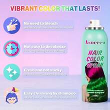 Ascrew Orange Root Touch Up Hair Color Dye,Temporary Hair Color Spray,Hair Wax Dye Pomades,Washable Hair Coloring Natural Hair Strong Style Gel Cream Hair Dye For Party,Hollowen,Cosplay(Orange) - 亮橙色 - 查看 5