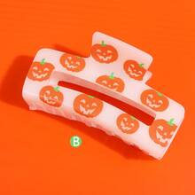 1 Piece Personalized Halloween Ghost,Pumpkin,Candy Corm Glow In The Dark Acetate Hair Claw Clip Fall Hair Accessories Autumn Hair Clips Fashion Hair Clutch Elegant Clips For Hair Winter For Vacation Outfits Woman