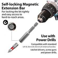 电动螺丝刀短批头83件套装开槽十字米字梅花内六角套筒杆套装螺丝刀83件冲击起子头带收纳盒（83件）