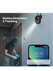 1 件/2 件/4 件 3MP WiFi 安全摄像头，具有 355 度对讲和夜视功能，可远程控制室内外家用安全摄像头，使用 APP 随时随地查看，适合圣诞节、感恩节使用的摄像头