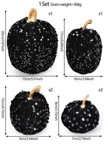 1Set Artificial Sequins Pumpkin Foam Pumpkin Center Decoration Farmhouse Thanksgiving Autumn Halloween Home Decoration Halloween Decor Fall Decor Room Decor Autumn Decor
