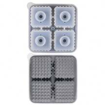 1 bandeja de cubitos de hielo cuadrados 3D, molde de silicona grande y divertido de cubitos de hielo cuadrados para cócteles, bourbon, brandy, whisky, negro, regalo para hombres - Rosa - Ver 10