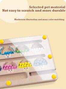 Wooden Magnetic Mushroom Maze, Wooden Color Classification Maze, Montessori Color And Number Classification Board, Montessori Fine Motor Skills Toys, Magnetic Toys, Magnetic Games, Suitable For Children Aged 3+