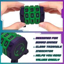 [3 Adjustable Levels] 999HP Life Value Counter, Skeleton Themed Tabletop Game Dice, Card Battle/RPG Game Tool