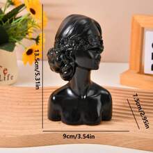 Blindfolded Girl Statue Sculpture Plaster Nordic Home Office Table Ornament Decoration - 白色 - 查看 9