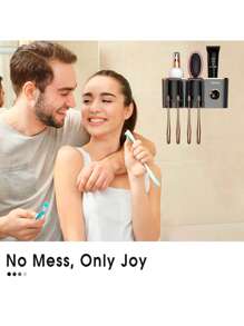 J'ai un porte-brosse à dents, des accessoires de salle de bain avec distributeur de dentifrice, 2 gobelets, un porte-brosse à dents, montage mural, décoration de salle de bain retour à l'école