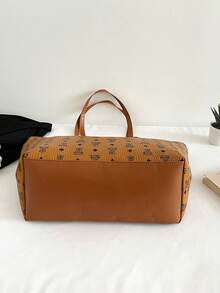 女士通勤上课高端手提包，2025新款时尚单肩包，卡通泰迪熊托特包