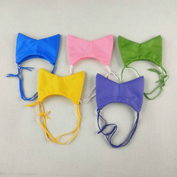 New Cat Swimming Ear Protection Hat, Waterproof Bath Hood, Cat Bathing Cap, 5 Color Options
