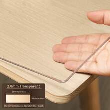 PVC Tablecloth Protector - 2.0mm Thick Clear, & Heat-Resistant Table Cover, Scratch-Proof Polyvinyl Chloride Material, Ideal For Home & Hotel Dining Tables, Coffee Tables, And Kitchen Countertops, Table Protection | Clear Table Cover | Durable PVC Material, Table Covering