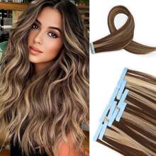 20pcs Tape In Hair Extensions Synthetic Hair 24 Inches 35g/Pack Straight Hair Extensions