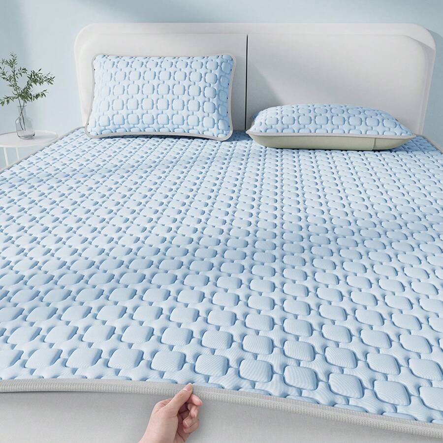 Cooling Mattress Pads - Bed Mat-sky Blue - View 1