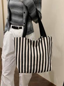 Bolsa Sacola Retrô Chique e Simples, Estilo Artístico com Grande Capacidade, Espaçosa e Versátil, Ideal para Trabalho, Escola ou Dia de Lazer, Bolsa Escolar, Bolsa de Praia