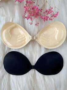Invisible Backless Bra/Breast Enhancer, Push-Up Style To Shape Small Bust, Strapless Design For Backless Dresses, Formal Gowns, Wedding Dresses