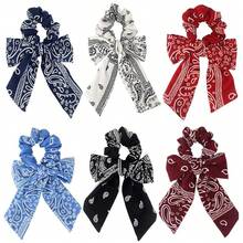 Scrunchie Hair Accessories - Chiffon Hair Scarf Bandana, Scrunchies, Ribbons, Ponytail Holders, And Bow Scrunchies For Women (6PCS) - NO1 - 查看 1