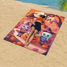 Serviette de plage/Couverture de plage personnalisée en microfibre à séchage rapide de 250 g/m², avec motif de dauphin et de rivage de . Super absorbante, convient pour les voyages, le camping, la natation, serviette tout usage, 70 cm x 140 cm ou 90 cm x 180 cm