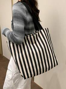 Bolsa Sacola Retrô Chique e Simples, Estilo Artístico com Grande Capacidade, Espaçosa e Versátil, Ideal para Trabalho, Escola ou Dia de Lazer, Bolsa Escolar, Bolsa de Praia